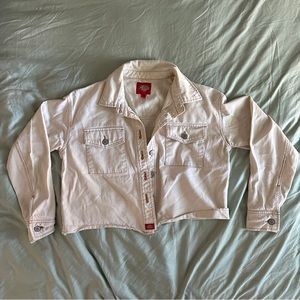 Cream Colored Dickies Cropped Canvas Jacket